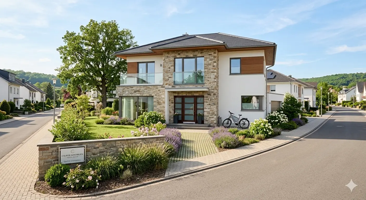 Wohnhaus in einer Wohngegend